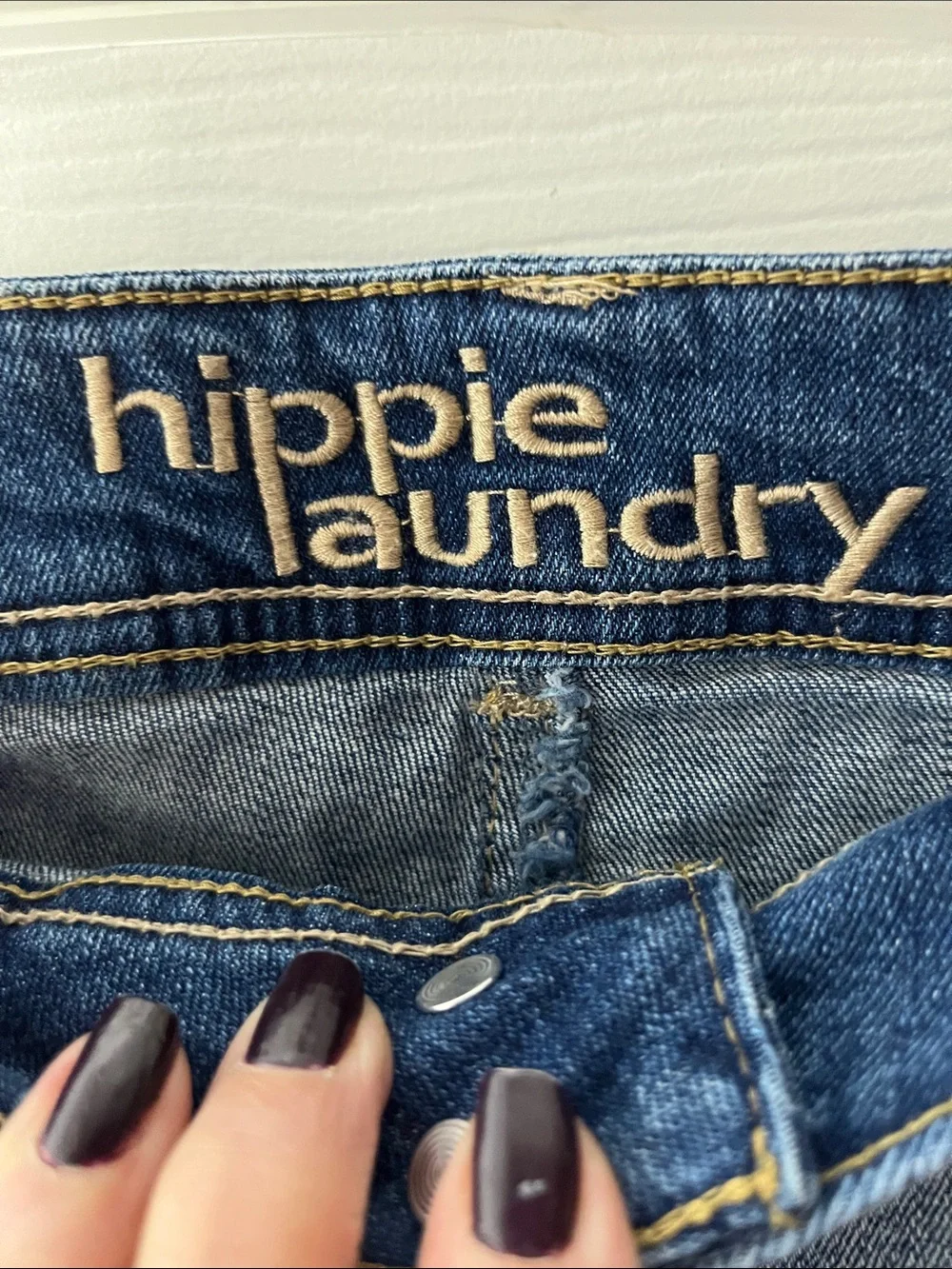 hippie laundry Distressed Light Blue Denim Cutoff Shorts